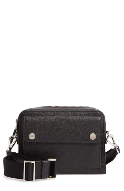 Prada Toro Viaggio Calfskin Leather Messenger Bag In Black