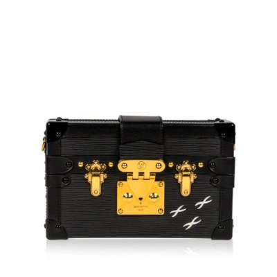 Pre-owned Louis Vuitton Petit Malle Black Leather Handbag