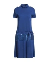 22 Maggio By Maria Grazia Severi Woman Midi Dress Bright Blue Size 10 Merino Wool, Acrylic, Polyamid In Blue