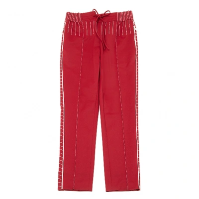 Pre-owned Valentino Trousers In Red