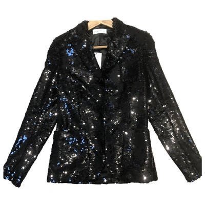 Pre-owned Faith Connexion Glitter Blazer In Black