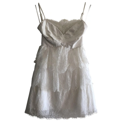 Pre-owned Bcbg Max Azria Mini Dress In White