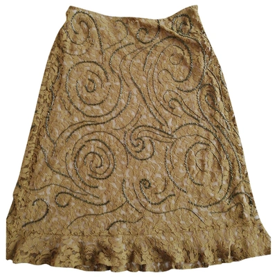 Pre-owned Alberta Ferretti Mid-length Skirt In Khaki