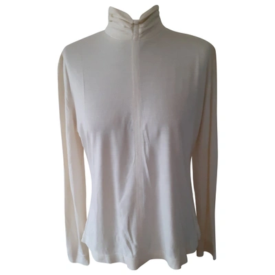 Pre-owned Guy Laroche Wool Blouse In Beige