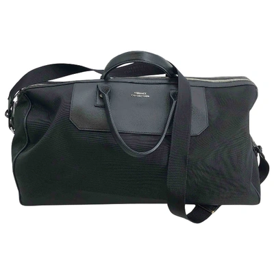 Pre-owned Versace Cloth 24h Bag In Brown