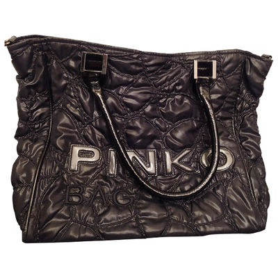 Pre-owned Pinko Patent Leather Handbag In Black