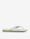 HAVAIANAS HAVAIANAS WOMEN'S WHITE BRAZIL LOGO RUBBER FLIP-FLOPS,89965566