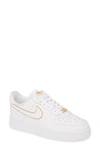 Nike Air Force 1 '07 Ess Sneaker In White/ Metallic Gold