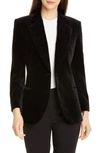 THEORY DOTTED CINCHED COTTON VELVETEEN BLAZER,J0904102