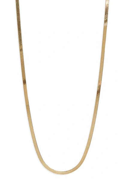 Argento Vivo Herringbone Chain Necklace In Gold
