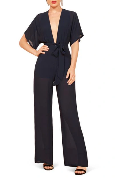 Reformation Lemongrass Jumpsuit In Midnght