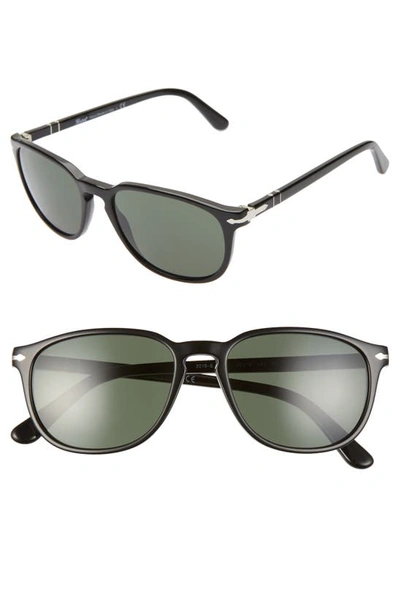 Persol 52mm Retro Inspired Sunglasses In Black/ Green