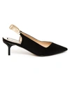 N°21 BLACK LEATHER AND SILK PUMPS,11124918