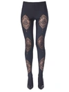 VERSACE LEGGINS WITH LACE INSERTS,11124757