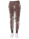 Fabiana Filippi Knitted Cuffs Velvet Trousers In Marrone