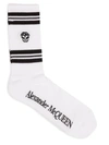 ALEXANDER MCQUEEN MEN'S SKULL STRIPED SOCKS,400011767636