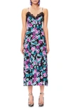 AFRM SANDERS LACE TRIM FLORAL MIDI DRESS,AED019895