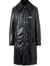 BURBERRY BLACK POLYAMIDE COAT,4558293