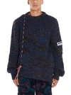 ARIES ARISE ARIES ARISE MEN'S BLUE ACRYLIC jumper,FQAR20016010 L