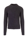 Prada Shetland Wool Sweater - Grey In Grey