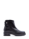 ALBANO BLACK LEATHER ANKLE BOOTS,1005VITBLACK