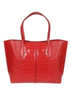 TOD'S RED LEATHER TOTE,XBWANQAV300M4XR401