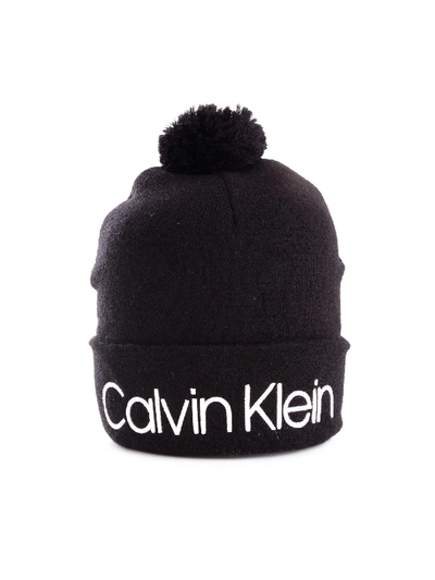 Calvin Klein Black Wool Hat