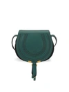 Chloé Small Marcie Leather Saddle Bag In Rain Forest