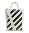 OFF-WHITE LEATHER DIAGONALS TOTE BAG,15086154