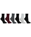 STEVE MADDEN WOMEN'S 6 PACK TEXTURE & SOLID CREW SOCKS, ONLINE ONLY