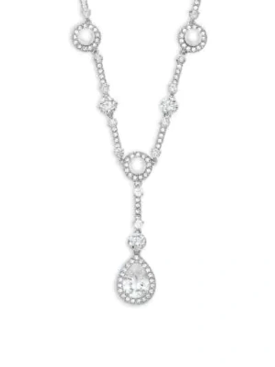 Adriana Orsini Women's Faux Pearl Pendant Necklace In Silver