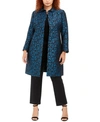ANNE KLEIN PLUS SIZE COLLARED PRINTED TOPPER JACKET