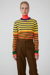 Acne Studios Sp-ux-knit000001 Yellow Multi In Colour-block Striped Sweater