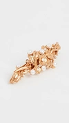 OSCAR DE LA RENTA PAINTED FLOWER & IMITATION PEARL HAIR CLIP