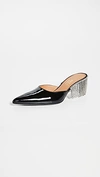 AREA Crystal Fringe Kitten Heels