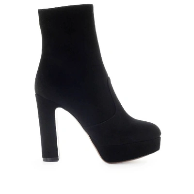 L'autre Chose Lautre Chose Black Suede Heeled Ankle Boot