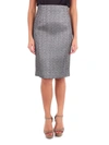 VERSACE VERSACE COLLECTION WOMEN'S SILVER POLYESTER SKIRT,G35637G602271G1900 42