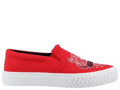 Kenzo K-skate Tiger Slip-on Shoes In Red