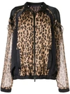 SACAI LEOPARD PRINT BOMBER JACKET