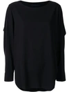 JUUNJ LONG-SLEEVED FLARED BLOUSE