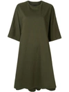 Juunj Synthesize Oversized T-shirt Dress In Green