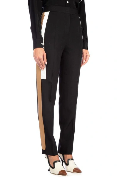 Burberry Side Stripe Pants In Black