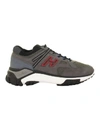 HOGAN H477 SNEAKERS GREY AND RED,11125076