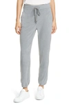 James Perse Microsuede Sweatpants In Heather Grey