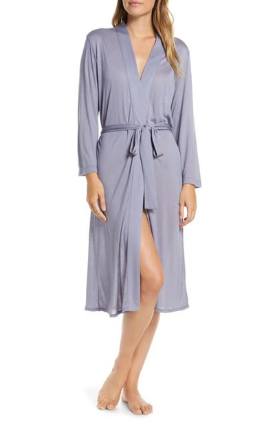 Natori Lightweight Jersey Robe In Ht Blue Granite