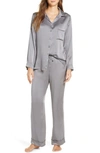 Papinelle Silk Pajamas In Charcoal
