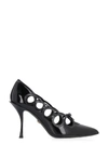 DOLCE & GABBANA LEATHER POINTY-TOE PUMPS,CD1438A1037 80999