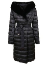 MAX MARA BLACK TECHNICAL FABRIC PADDED COAT,11126367