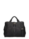 OFFICINE CREATIVE CLEVER HAND BAG IN BLACK LEATHER,11126447