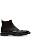 BURBERRY TOE CAP DETAIL CHELSEA BOOTS